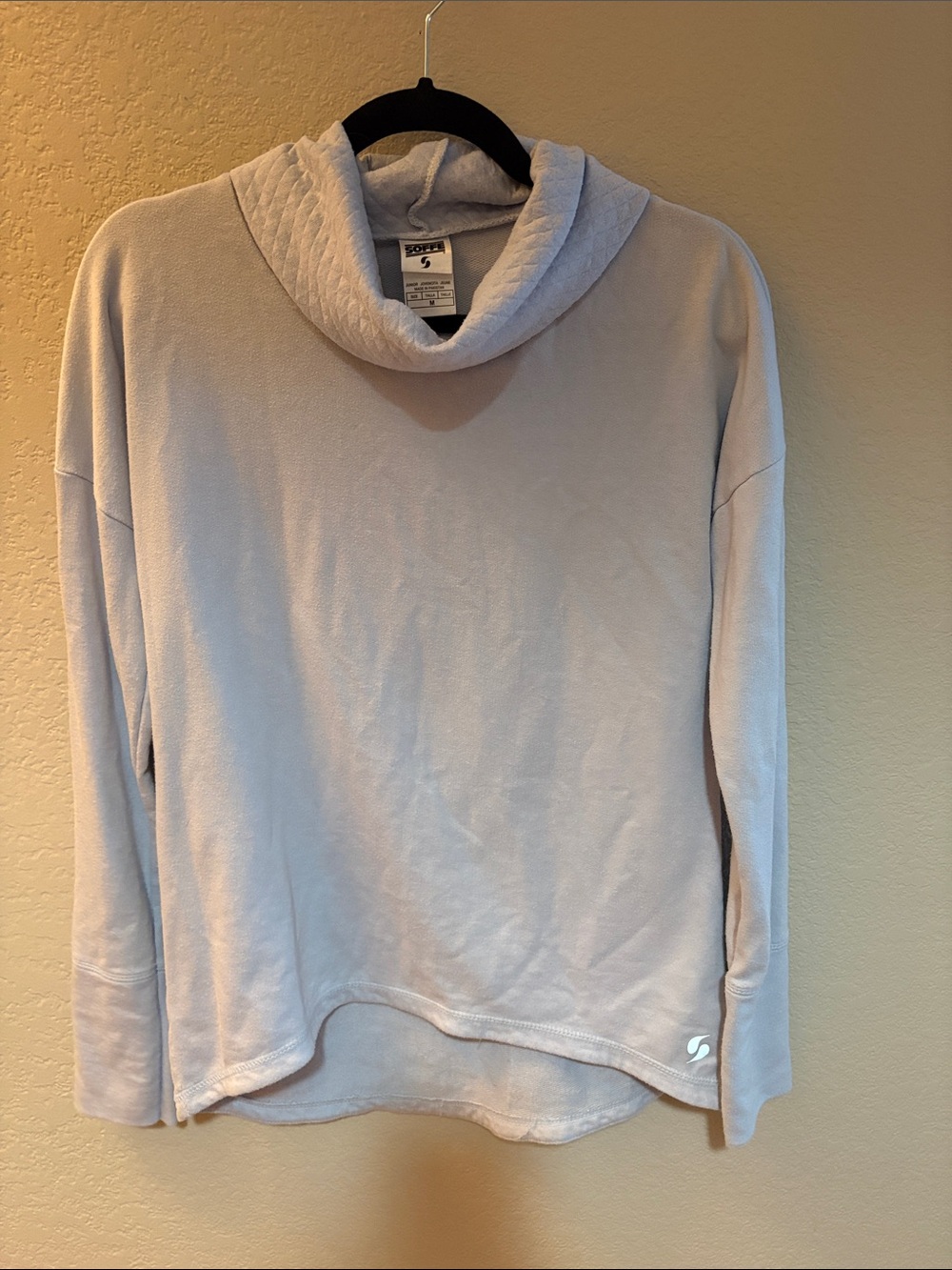 Soffee Cozy Cowl-Neck Women's Sweater in Light Periwinkle